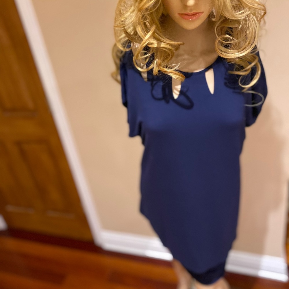 Laundry mid night Blue fitted dress